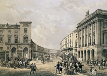 The Quadrant, Regent Street, pub. 1852 (litografi)
